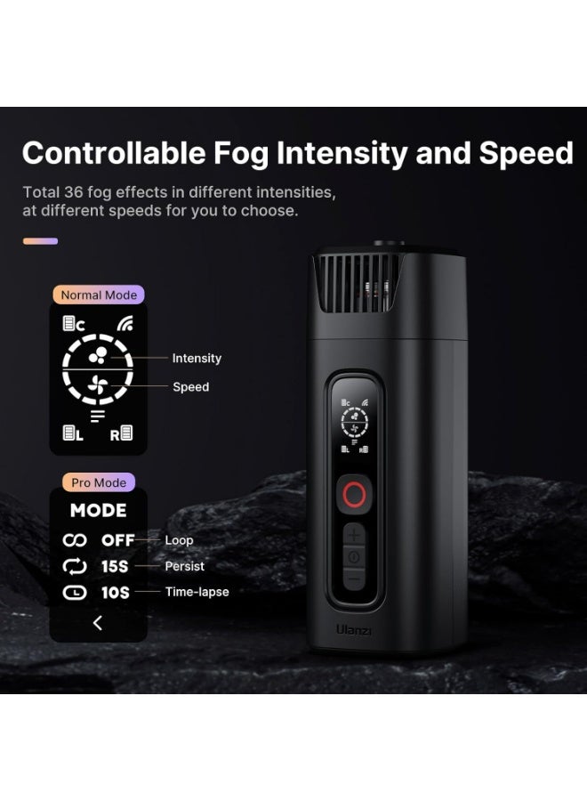 ULANZI FM01 FILMOG Ace Portable Fog Machine Battery Powered, Portable Smoke Machine Handheld Fog Machine w Remote Control Fogger for Photography, Outdoor Events, Parties, Stage Effects, Wedding - Image 4